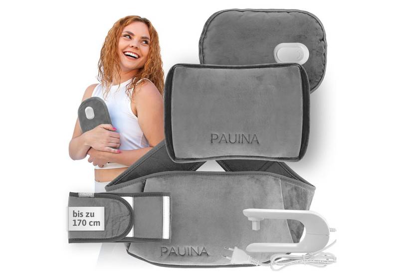 Pauina Wärmflasche die smarte Wärmflasche, 5-teiliges Set, bis zu 10 Std. Wärme, (Leistung 380 Watt, 220-240 V~, 50/60 Hz), Auslaufsicher von Pauina