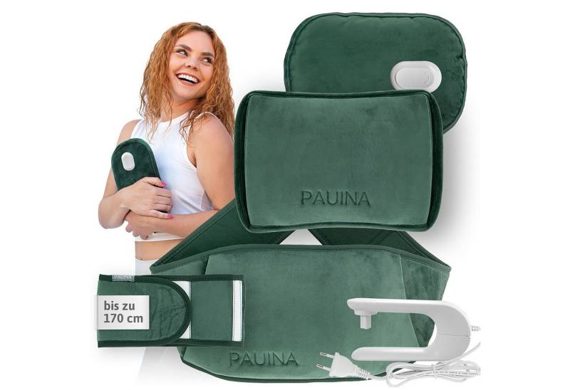Pauina Wärmflasche die smarte Wärmflasche, 5-teiliges Set, bis zu 10 Std. Wärme, (Leistung 380 Watt, 220-240 V~, 50/60 Hz), Auslaufsicher von Pauina