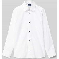 Paul Dantus Slim Fit Freizeithemd mit Knopfleiste in Weiss, Größe 158 von Paul Dantus