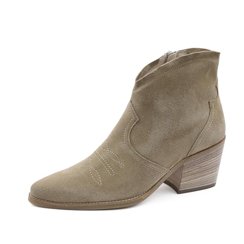 Paul Green Damen Stiefelette, Frauen Ankle Boots,uebergangsschuhe,uebergangsstiefel,knöchelhoch,reißverschluss,stiefel,Beige (GRAIN),37.5 EU / 4.5 UK von Paul Green