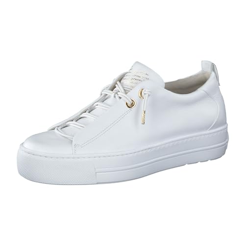 Paul Green Damen Pauls, Frauen Low-Top Sneaker,Freizeitschuhe,Laufschuhe,schnürschuhe,schnürer,Plateausohle,Halbschuhe,Weiß (White/Gold),41 EU / 7.5 UK von Paul Green