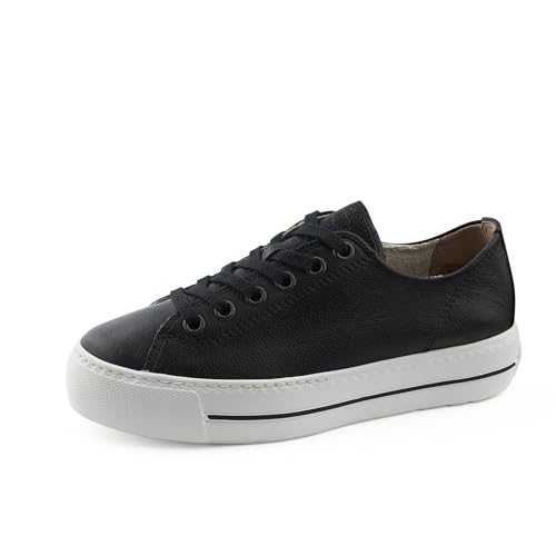 Paul Green Damen, Frauen Low-Top Sneaker,Laufschuhe,schnürschuhe,schnürer,Plateausohle,Halbschuhe,straßenschuhe,Schwarz (Nein),42 EU / 8 UK von Paul Green