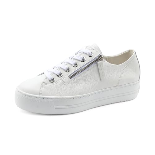 Paul Green Damen Pauls, Frauen Low-Top Sneaker,straßenschuhe,Strassenschuhe,Sportschuhe,Freizeitschuhe,Turnschuhe,Laufschuhe,Weiß (White/Silber),37.5 EU / 4.5 UK von Paul Green