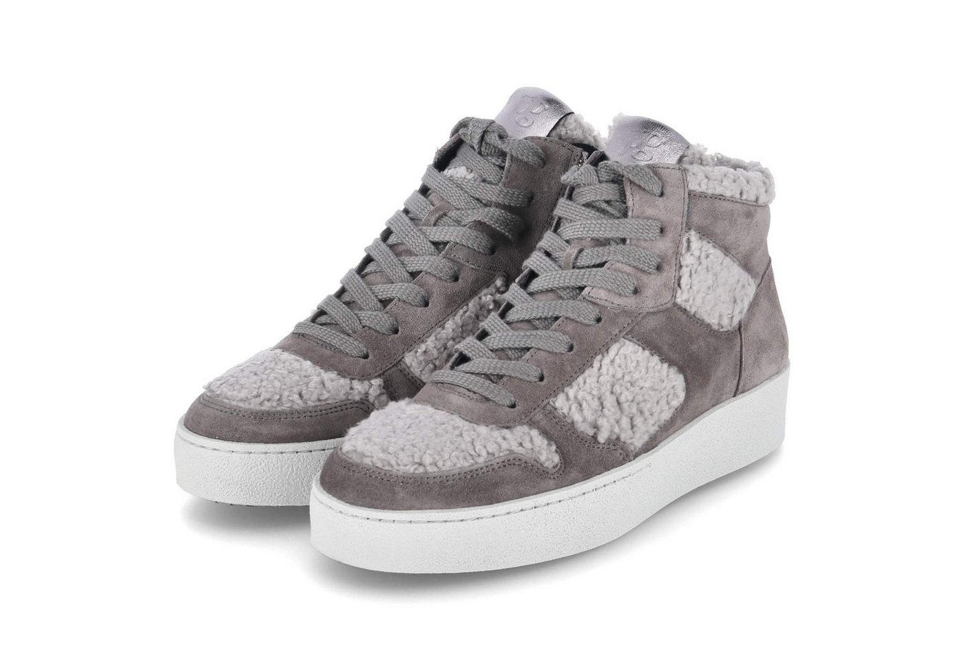 Paul Green Paul Green 5470-02 Damen Leder & Textil grau Schnürstiefel von Paul Green