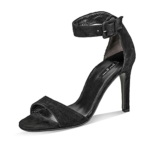 Paul Green Damen High Heels Pumps Schuhe Sandalette Veloursleder Elegant Klassisch Uni schwarz elegant high-Heel Velours-Leder von Paul Green