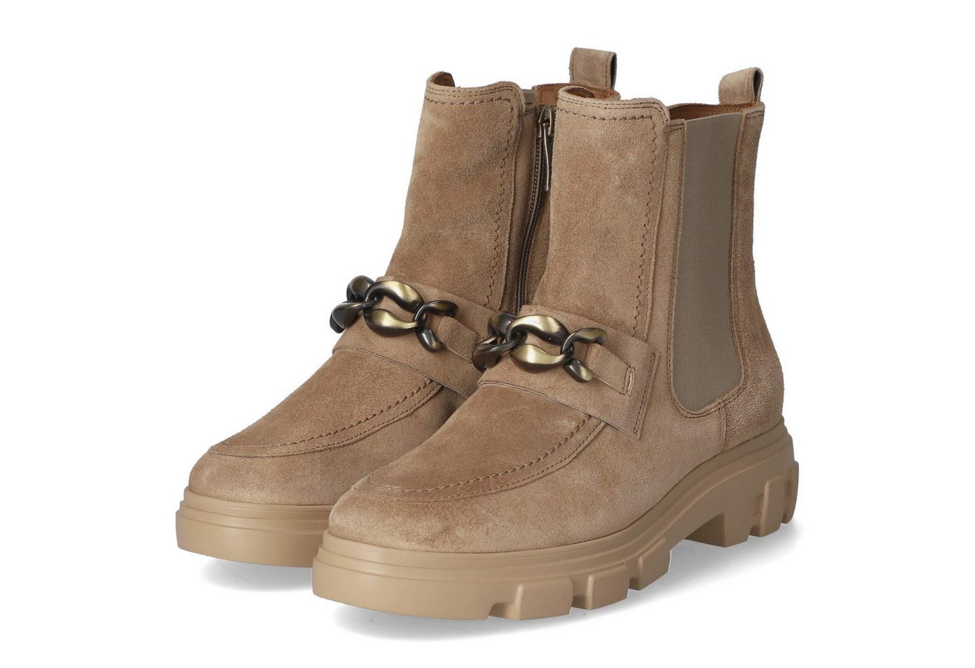 Paul Green Paul Green 8261-03 Damen Leder und Synthetik braun Schlupfstiefel von Paul Green