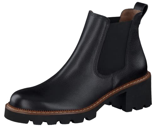 Paul Green Damen Chelsea-Boots, Frauen Chelsea Boots,schlupfstiefel,flach,stiefel,bootee,booties,halbstiefel,kurzstiefel,Schwarz (BLACK),37 EU / 4 UK von Paul Green