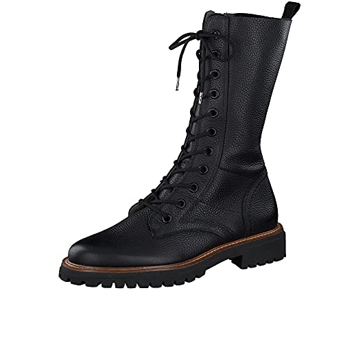 Paul Green Damen Schnürstiefelette, Damen Combat Boots,halbstiefel,kurzstiefel,uebergangsschuhe,uebergangsstiefel,women's,Schwarz,37.5 EU / 4.5 UK von Paul Green