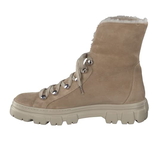 Paul Green Damen Schnürbootie mit Merino-Warmfutter, Frauen Combat Boots,Warm gefüttert,uebergangsschuhe,Beige (GRAIN),38 EU / 5 UK von Paul Green