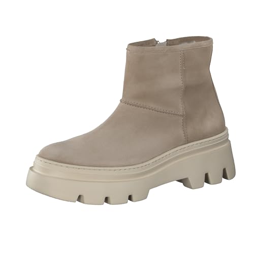 Paul Green Damen Bootie mit Warmfutter, Frauen Plateaustiefeletten,Warm gefüttert,Booties,halbstiefel,Kurzstiefel,Beige (Grain),41 EU / 7.5 UK von Paul Green