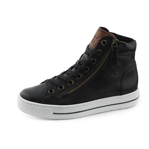 Paul Green Damen, Frauen High-Top Sneaker,Sneaker-Stiefel,mid Cut,Halbschuhe,straßenschuhe,Strassenschuhe,Sportschuhe,Schwarz (JA),37 EU / 4 UK von Paul Green