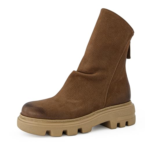 Paul Green Damen, Frauen Klassische Stiefeletten,Booties,halbstiefel,Kurzstiefel,uebergangsschuhe,uebergangsstiefel,flach,Braun (Nubuk/Tabac),40 EU / 6.5 UK von Paul Green