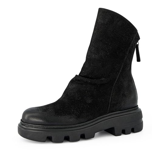 Paul Green Damen, Frauen Klassische Stiefeletten,halbstiefel,Kurzstiefel,uebergangsschuhe,uebergangsstiefel,flach,Boots,Schwarz (Nubuk/Black),38 EU / 5 UK von Paul Green