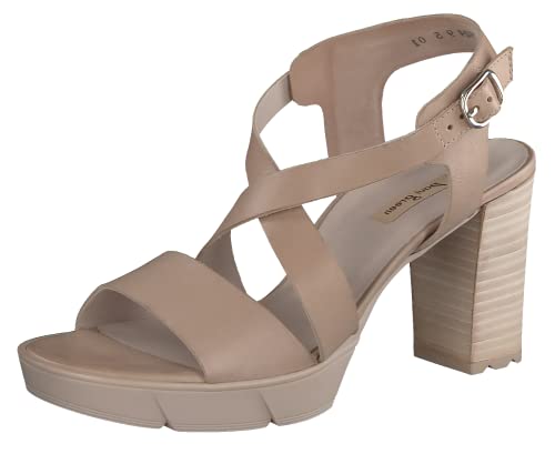 Paul Green Damen, Frauen Plateausandalen,Plateausandaletten,Dicke,Sohle,bequem,Sommerschuhe,Freizeitschuhe,offene,Beige (Sabbia),38.5 EU / 5.5 UK von Paul Green