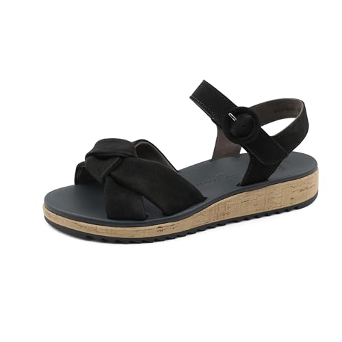 Paul Green Damen, Frauen Sandaletten,Sommersandalen,bequem,flach,Sommerschuhe,Freizeitschuhe,offene Schuhe,Strandschuhe,Schwarz (JA),41 EU / 7.5 UK von Paul Green
