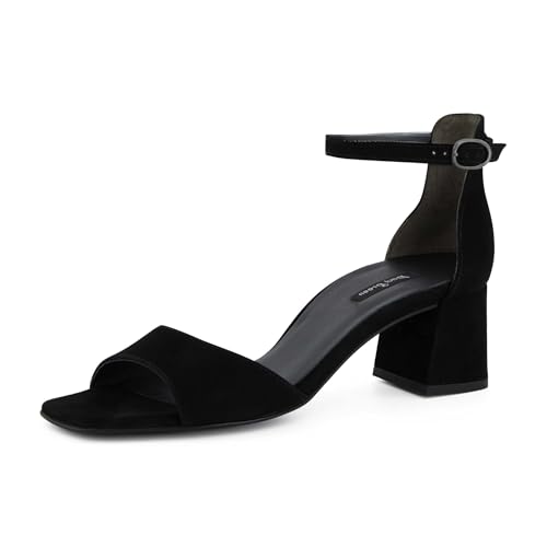 Paul Green Damen, Frauen Sandaletten,offene Schuhe,Strandschuhe,Riemchensandalen,elegant,Leichter Absatz,Sommerschuhe,Schwarz (JA),37.5 EU / 4.5 UK von Paul Green