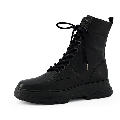 Paul Green Damen, Frauen Schnürstiefeletten,uebergangsstiefel,schnürschuhe,schnürer,Sneaker,Halbschuhe,straßenschuhe,Schwarz (MAINCALF/Black),41 EU / 7.5 UK von Paul Green