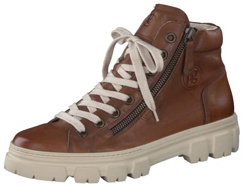 Paul Green Damen Hightop-Sneaker, Frauen High-Top Sneaker,Laufschuhe,schnürschuhe,schnürer,schnürstiefeletten,Mittelbraun (Cognac),38 EU / 5 UK von Paul Green