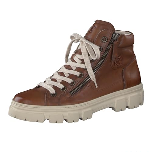 Paul Green Damen Hightop-Sneaker, Frauen High-Top Sneaker,mid Cut,Halbschuhe,straßenschuhe,Strassenschuhe,Sportschuhe,Mittelbraun (Cognac),39 EU / 6 UK von Paul Green