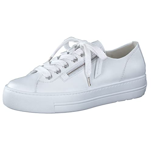 Paul Green Damen Bequemschuhe | Frauen Schnürschuhe | Weite: E (Normal) | Schnuerung | lace-up Shoes | Komfortschuhe,Weiß (White.Lurex),43 EU / 9 UK von Paul Green