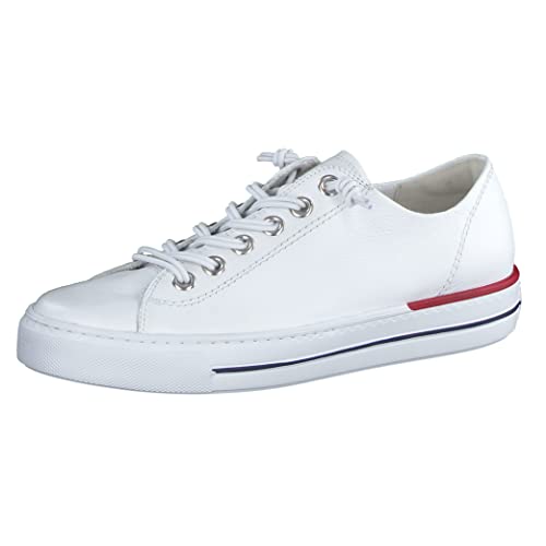 Paul Green Damen Bequemschuhe | Frauen Schnürschuhe | Weite: F-G (Relax-Weite) | lace-up Shoes | Low-tie,Weiß (White.RED.Space),37.5 EU / 4.5 UK von Paul Green