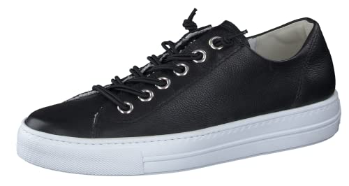 Paul Green Damen SUPER Soft Pauls mit Relax-Weite | Frauen Low-Top Sneaker | Wechselfußbett | schnürer | Plateausohle | Schwarz (Black/White) | 38 EU / 5 UK von Paul Green