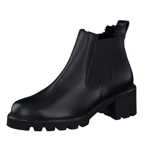 Paul Green Damen Chelsea-Boots mit Warmfutter, Frauen Chelsea Boots,Warm gefüttert,Booties,halbstiefel,Kurzstiefel,Schwarz (Black),38 EU / 5 UK von Paul Green