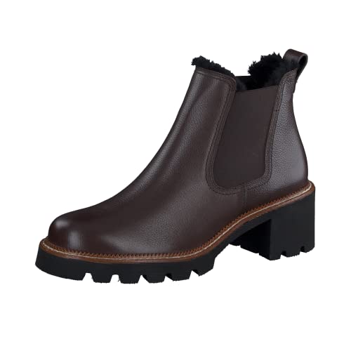 Paul Green Damen Chelsea-Boots mit Warmfutter, Frauen Chelsea Boots,Warm gefüttert,schlupfstiefel,hoch,stiefel,bootee,Dunkelbraun (MORO),37 EU / 4 UK von Paul Green