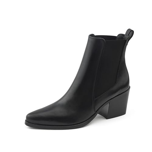 Paul Green Damen Chelsea-Stiefelette, Frauen Chelsea Boots,Schlupfstiefel,flach,Stiefel,Bootee,Booties,halbstiefel,Schwarz (Black),37 EU / 4 UK von Paul Green