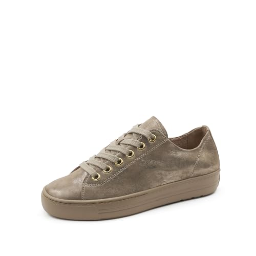 Paul Green Damen Pauls, Frauen Low-Top Sneaker,Sportschuhe,Freizeitschuhe,Turnschuhe,Laufschuhe,schnürschuhe,Beige Metallic (Champagne),38 EU / 5 UK von Paul Green