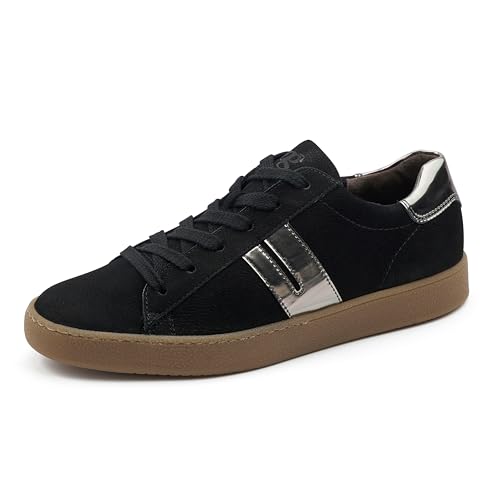 Paul Green Damen Pauls, Frauen Low-Top Sneaker,Turnschuhe,Laufschuhe,schnürschuhe,schnürer,Halbschuhe,straßenschuhe,Schwarz (Black/Titan),40 EU / 6.5 UK von Paul Green