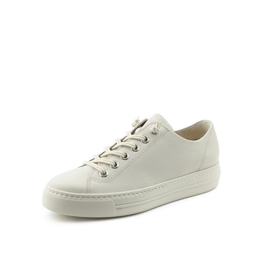 Paul Green Damen Pauls mit Relax-Weite und Wechselfußbett, Frauen Low-Top Sneaker,Laufschuhe,schnürschuhe,schnürer,Offwhite (Ivory),40.5 EU / 7 UK von Paul Green