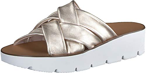 Paul Green Damen Plateau-Pantoletten, Damen Pantoletten,Freizeitschuhe,weiblich,Ladies,Women's,Slipper,Slides,Gold Metallic (018),40.5 EU / 7 UK von Paul Green