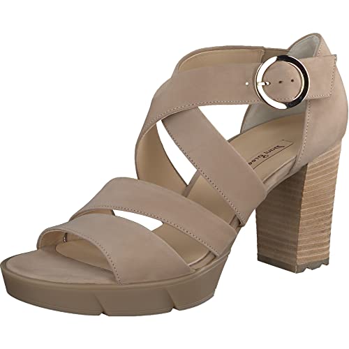 Paul Green Damen Plateausandalen | Frauen Sandalen | Weite: E (Normal) | offene schuhe | plateausandaletten | dicke sohle,Beige (SISAL),42 EU / 8 UK von Paul Green