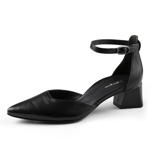 Paul Green Damen Pumps, Frauen Riemchen Pumps,stöckelschuhe,feine halteriemen,elegant,Absatzschuhe,high Heels,Heels,Schwarz (Black),39 EU / 6 UK von Paul Green