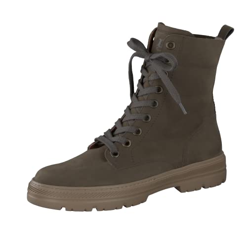 Paul Green Damen SUPER SOFT Schnürboots | Frauen Combat Boots | uebergangsschuhe | uebergangsstiefel | schnürstiefel | stiefel | Grün (MILITARY) | 40 EU / 6.5 UK von Paul Green