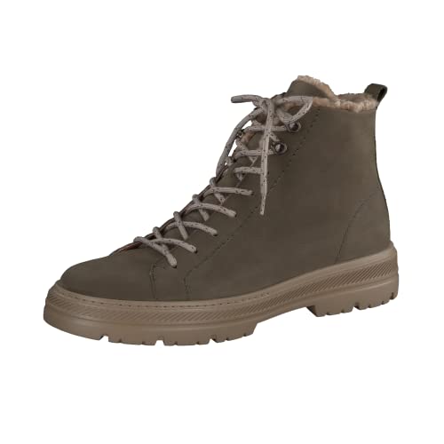 Paul Green Damen Schnürstiefelette mit Warmfutter, Frauen Schnürstiefeletten,Warm gefüttert,kurzstiefel,uebergangsschuhe,Oliv (MILITARY),40 EU / 6.5 UK von Paul Green