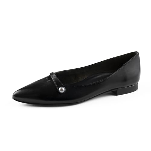 Paul Green Damen, Frauen Klassische Ballerinas,Ballerinen,Pumps,Halbschuhe,Sommerschuhe,Slipper,Ballerina-Schuhe,flach,Schwarz (JA),41 EU / 7.5 UK von Paul Green