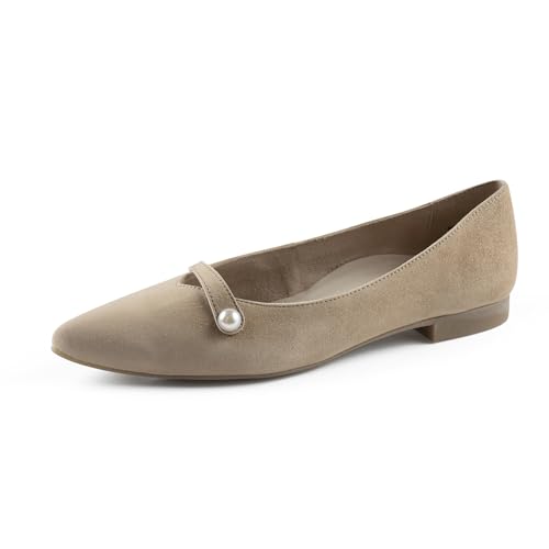 Paul Green Damen SUPER Soft Ballerina, Frauen Klassische Ballerinas,Ballet-Flats,flach,Ausgehschuhe,Abendschuhe,Slip-ons,Beige (Dakar),37.5 EU / 4.5 UK von Paul Green