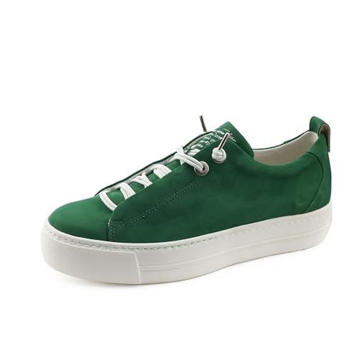 Paul Green Damen SUPER Soft Pauls, Frauen Low-Top Sneaker,schnürer,Plateausohle,Halbschuhe,straßenschuhe,Strassenschuhe,Grün (Green),37 EU / 4 UK von Paul Green