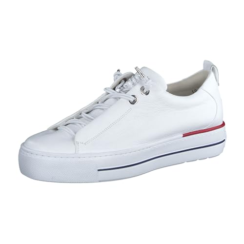 Paul Green Damen SUPER Soft Pauls, Frauen Low-Top Sneaker,Sportschuhe,Freizeitschuhe,Turnschuhe,Laufschuhe,schnürschuhe,Weiß (White/RED/Blue),38.5 EU / 5.5 UK von Paul Green