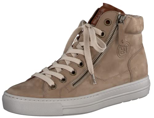 Paul Green Damen SUPER Soft Hightop-Pauls | Frauen High-Top Sneaker | Freizeitschuhe | Laufschuhe | schnürschuhe | schnürer | Beige (Alpaca/Cognac) | 38.5 EU / 5.5 UK von Paul Green