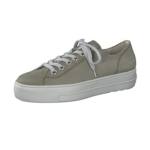 Paul Green Damen SUPER Soft Pauls, Frauen Low-Top Sneaker,Laufschuhe,schnürschuhe,schnürer,Plateausohle,Women's,Grün (HERB),42 EU / 8 UK von Paul Green