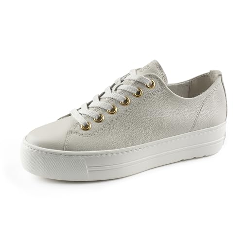 Paul Green Damen SUPER Soft Pauls, Frauen Low-Top Sneaker,Sportschuhe,Freizeitschuhe,Turnschuhe,Laufschuhe,schnürschuhe,Offwhite (Ivory/Gold),40 EU / 6.5 UK von Paul Green