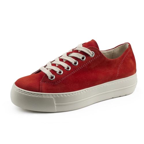 Paul Green Damen SUPER Soft Pauls, Frauen Low-Top Sneaker,Sportschuhe,Freizeitschuhe,Turnschuhe,Laufschuhe,schnürschuhe,Rot (Salsa),38.5 EU / 5.5 UK von Paul Green