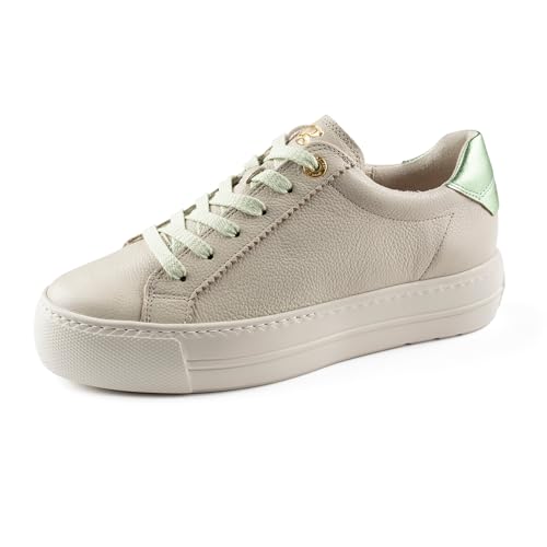 Paul Green Damen SUPER Soft Pauls, Frauen Low-Top Sneaker,Strassenschuhe,Sportschuhe,Freizeitschuhe,Turnschuhe,Laufschuhe,Beige (MET.Biscuit/Mint),37.5 EU / 4.5 UK von Paul Green