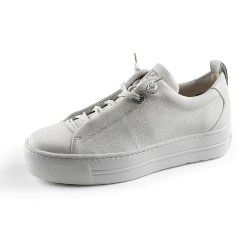 Paul Green Damen SUPER Soft Pauls, Frauen Low-Top Sneaker,Strassenschuhe,Sportschuhe,Freizeitschuhe,Turnschuhe,Laufschuhe,Weiß (White/Silver),43 EU / 9 UK von Paul Green