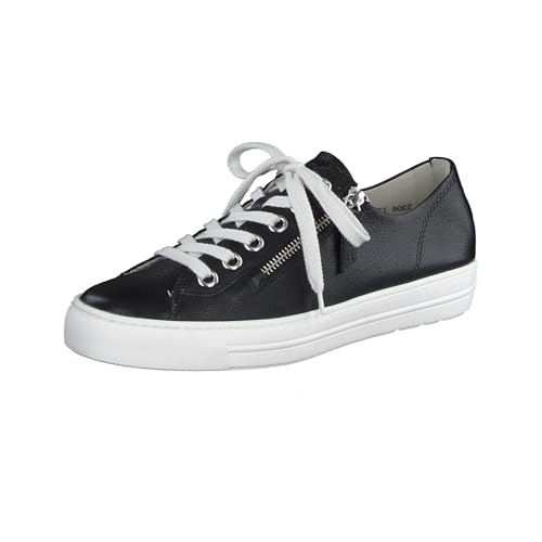 Paul Green Damen SUPER Soft Pauls, Frauen Low-Top Sneaker,schnürschuhe,schnürer,Plateausohle,Halbschuhe,straßenschuhe,Schwarz (Black),40.5 EU / 7 UK von Paul Green