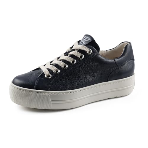 Paul Green Damen SUPER Soft Pauls, Frauen Low-Top Sneaker,schnürschuhe,schnürer,Plateausohle,Halbschuhe,straßenschuhe,Blau (Space),37 EU / 4 UK von Paul Green