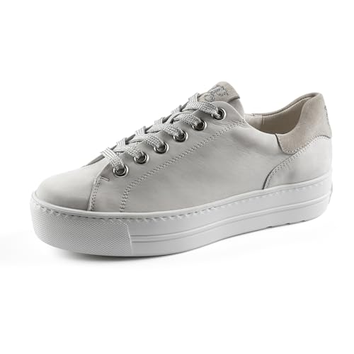 Paul Green Damen SUPER Soft Pauls, Frauen Low-Top Sneaker,schnürschuhe,schnürer,Plateausohle,Halbschuhe,straßenschuhe,Hellgrau (Offwhite/Pearl),41 EU / 7.5 UK von Paul Green